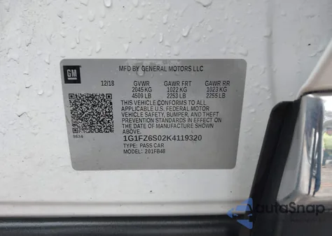 2019 Chevrolet Bolt Ev Premier from USA, damaged, VIN 1G1FZ6S02K4119320